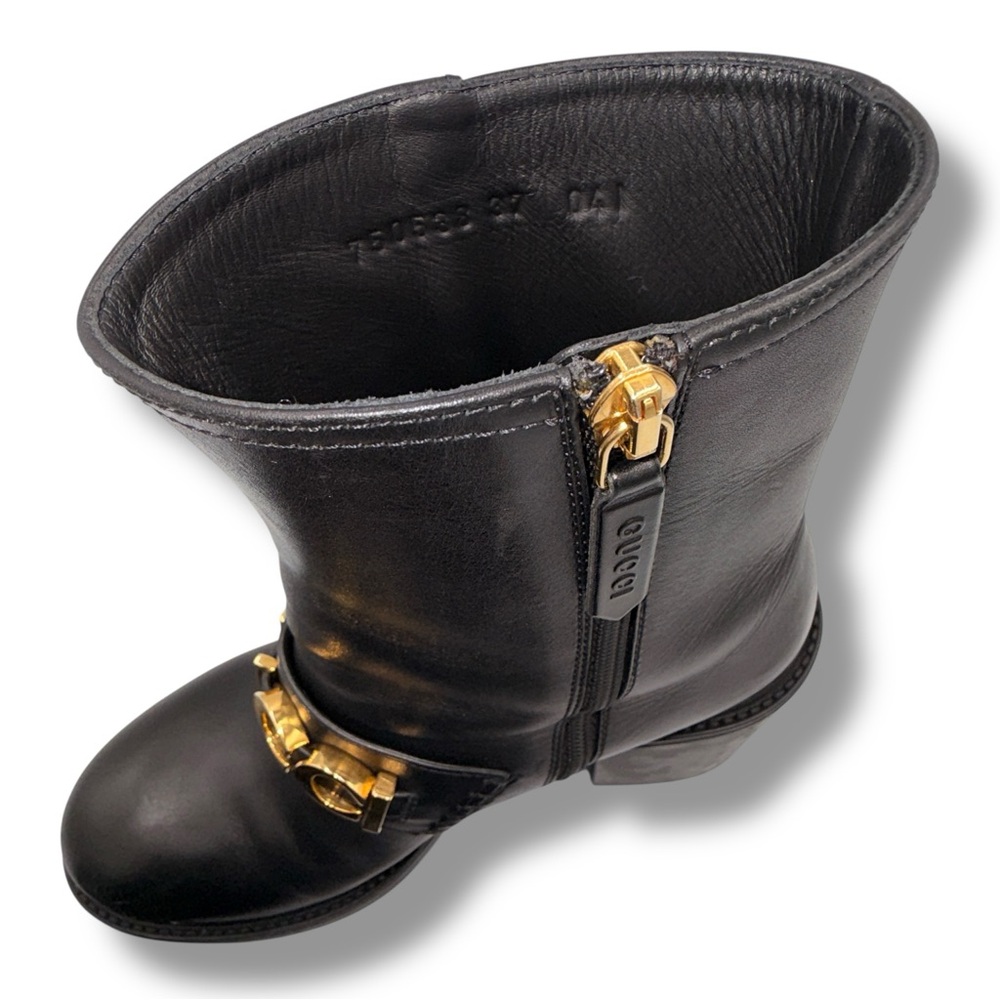 Gucci Logo Ankle Boots Black Leather – EU 37 - Picture 14 of 16